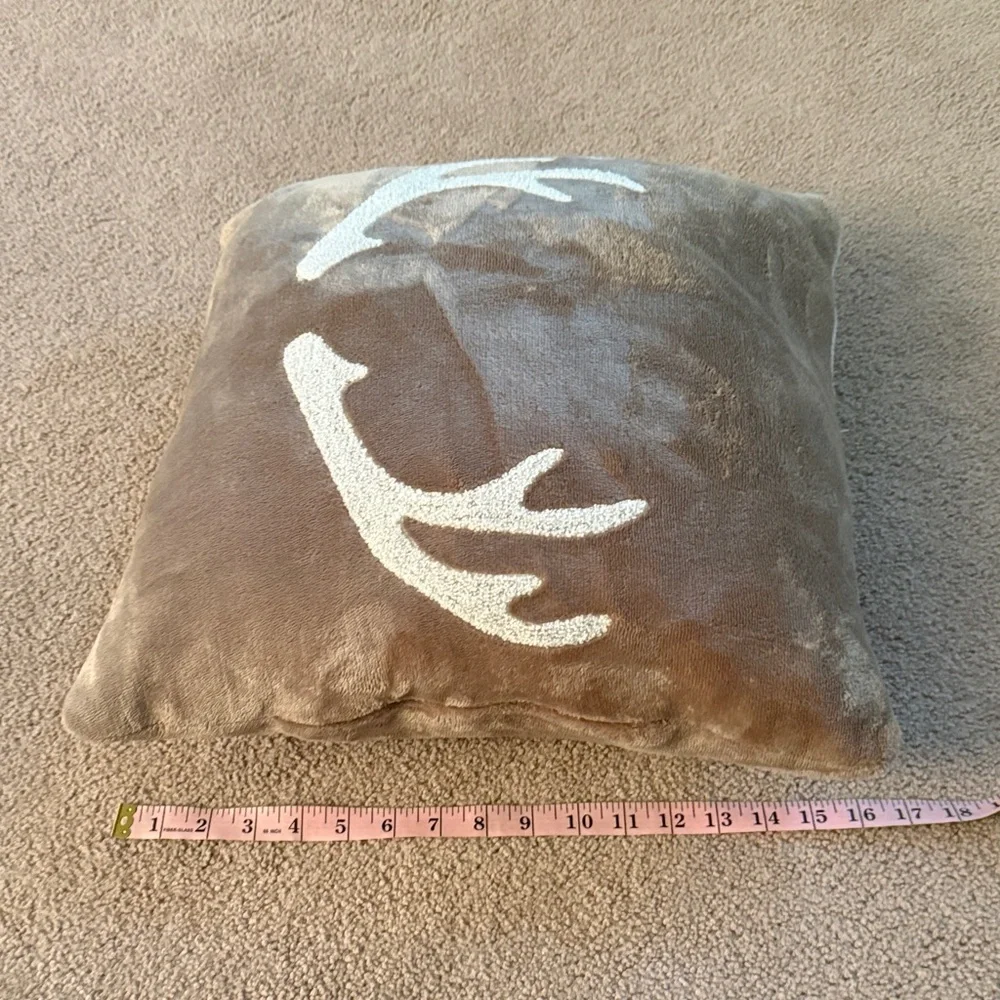 Brown Antler Decorative Pillow